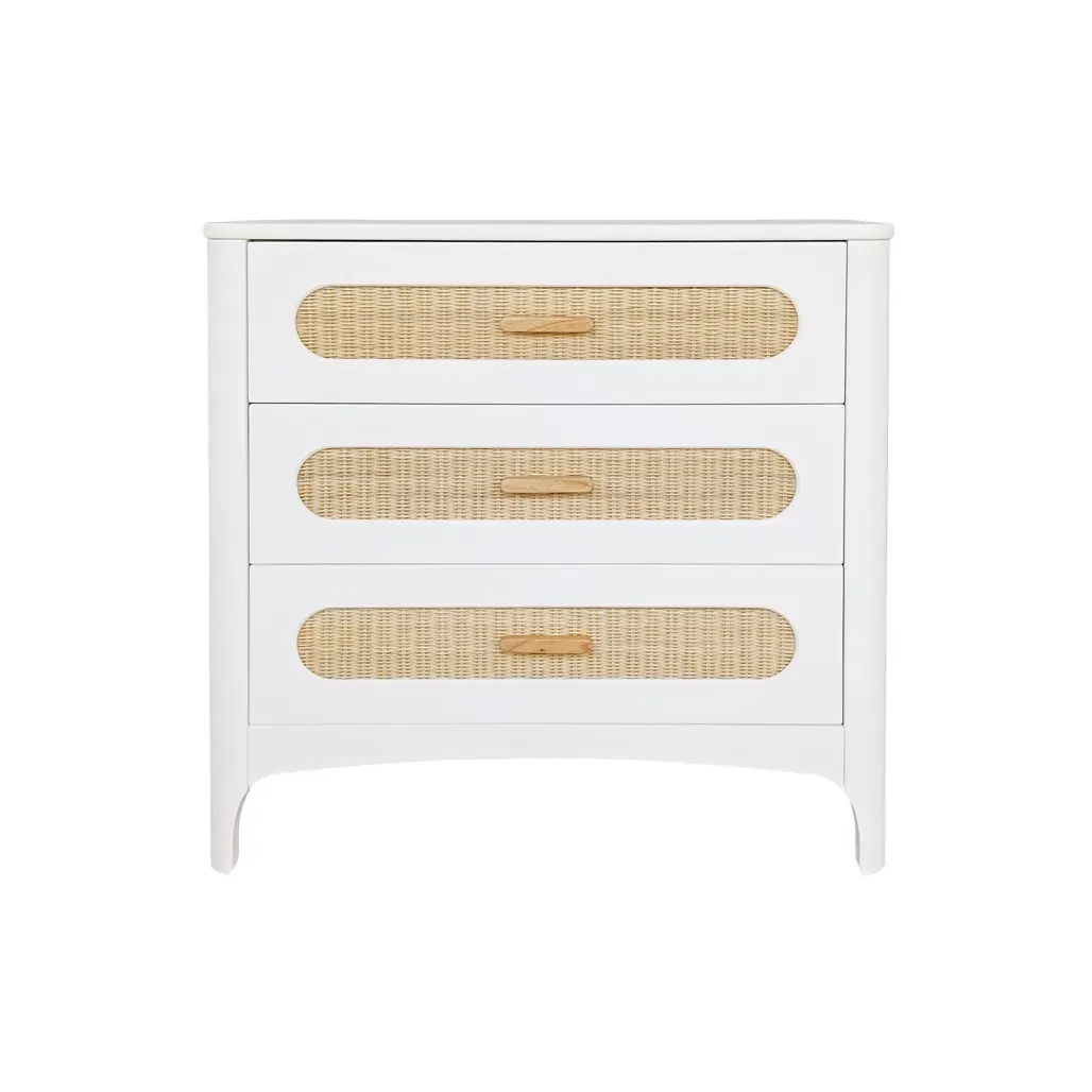 Velika komoda s ladicama, Néréides H88.8 cm, snijeg