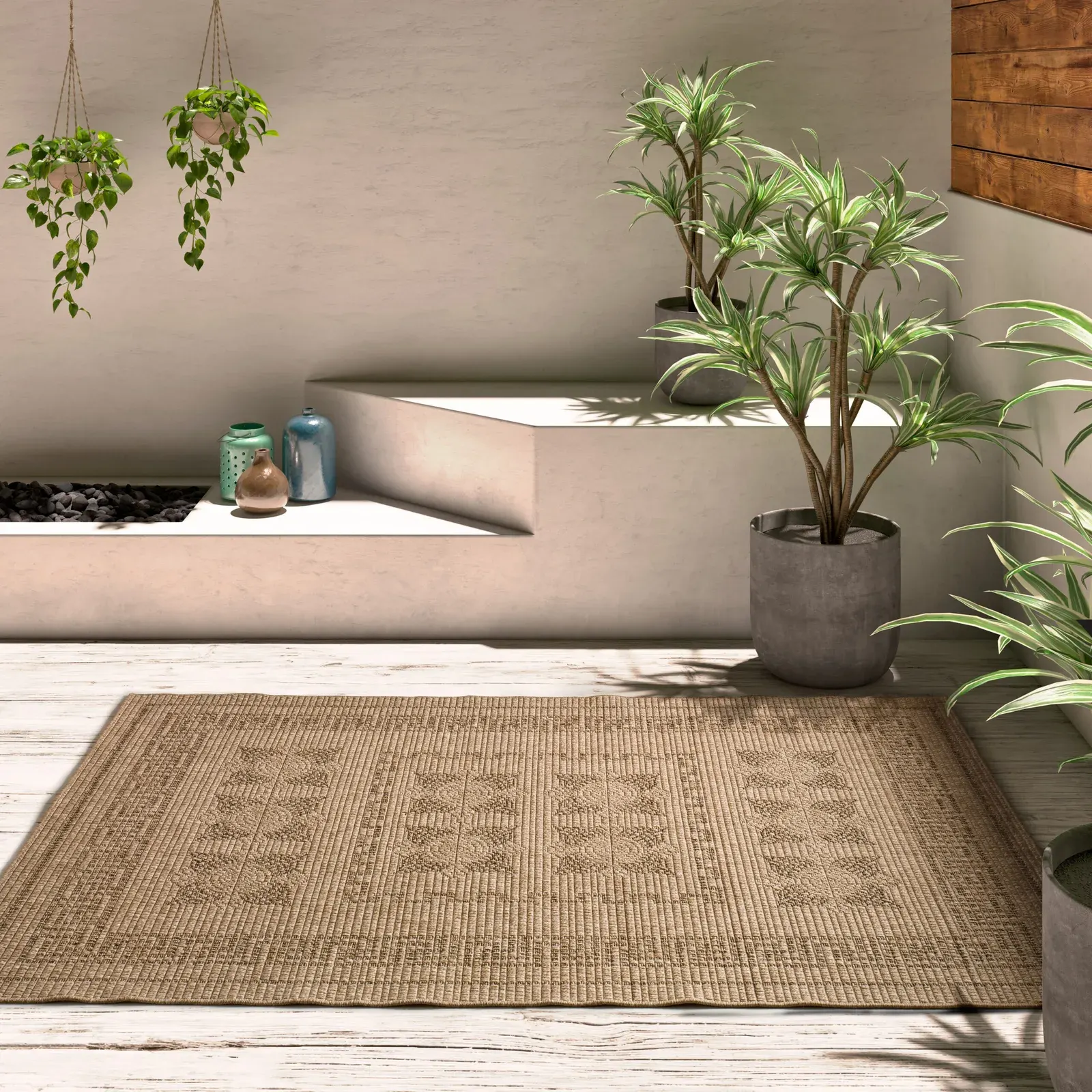 Tepih ACRA 5046 prirodna, 080×150 cm — gornji prikaz