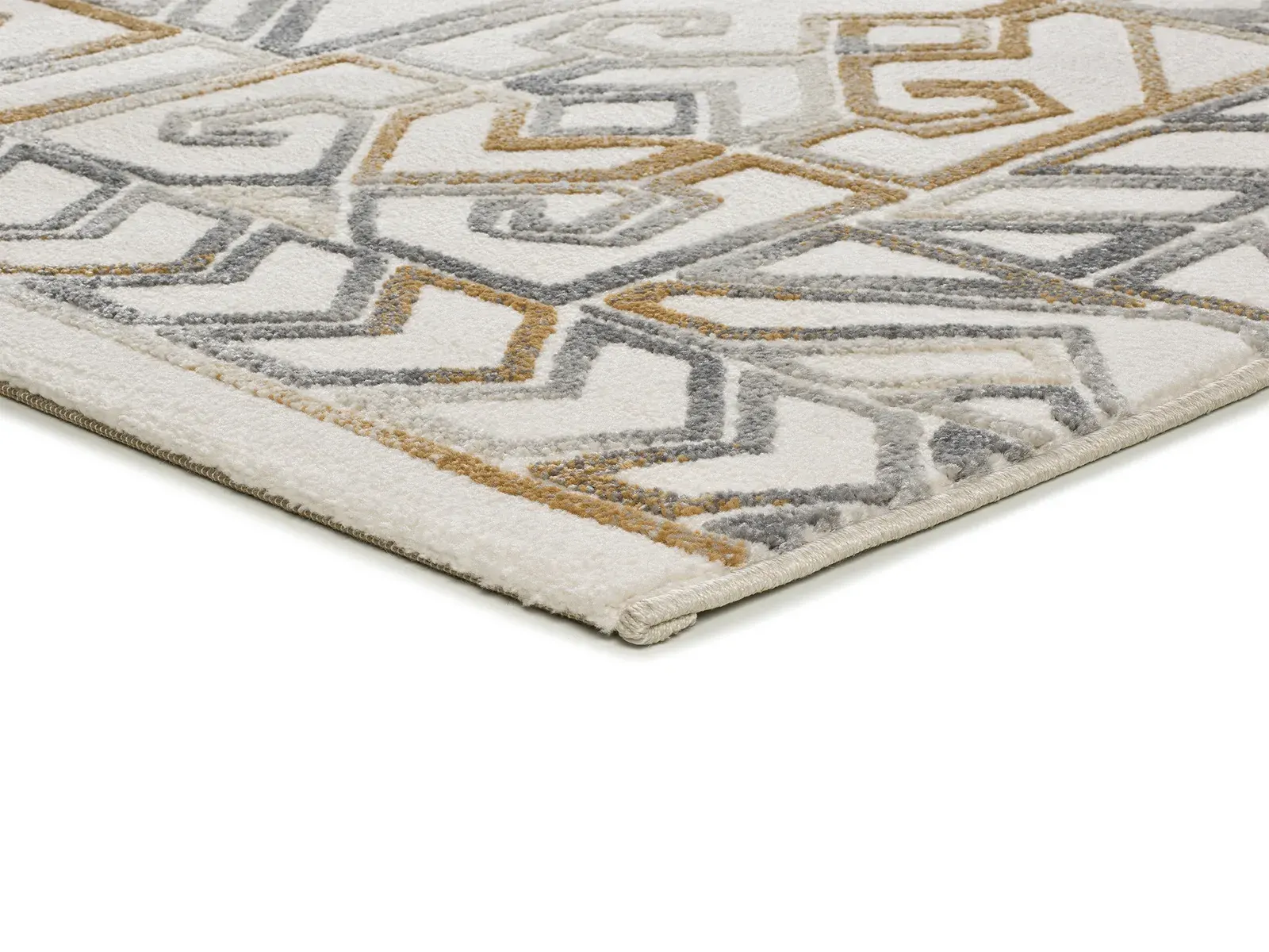 Tepih AMARA 12989 srebrna, 080×150 cm — bočni prikaz