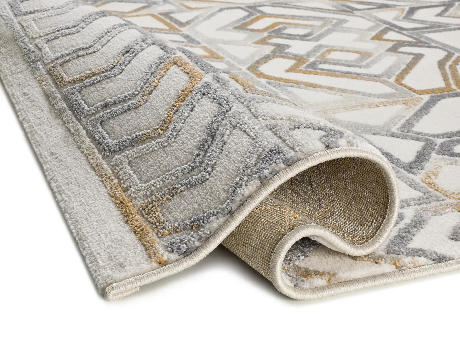 Tepih AMARA 12989 srebrna, 080×150 cm — detalj