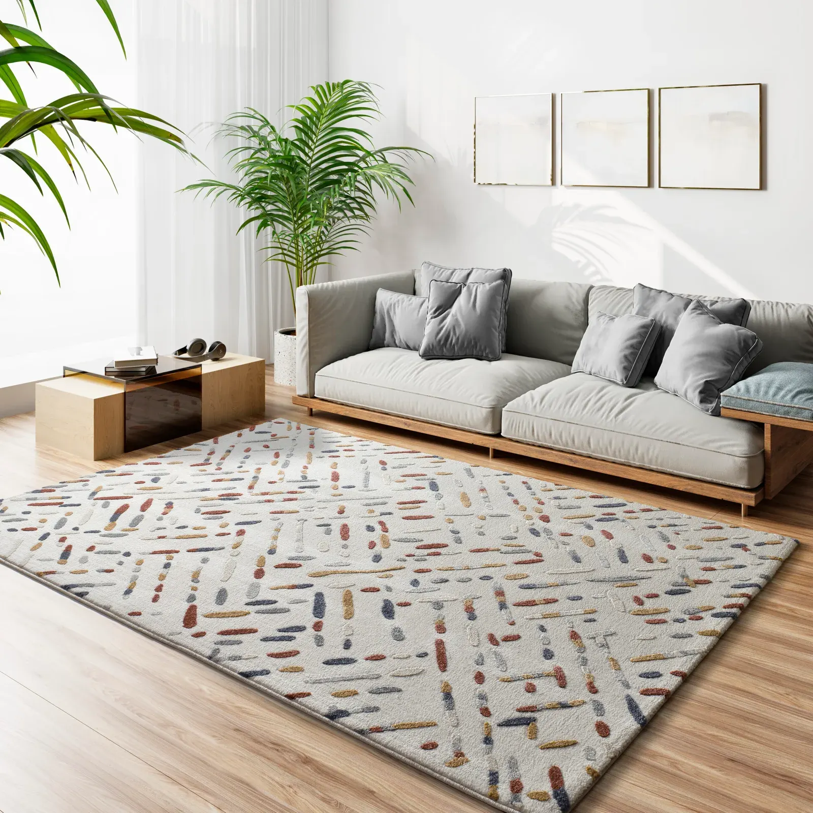 Tepih AMARA 12991 multi, 080×150 cm — gornji prikaz