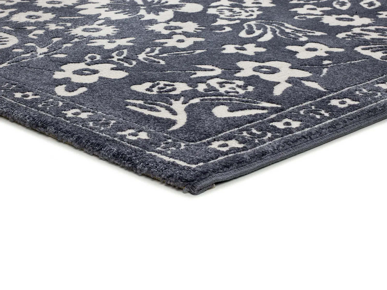 Tepih AMARA 12994 plava, 080×150 cm — bočni prikaz