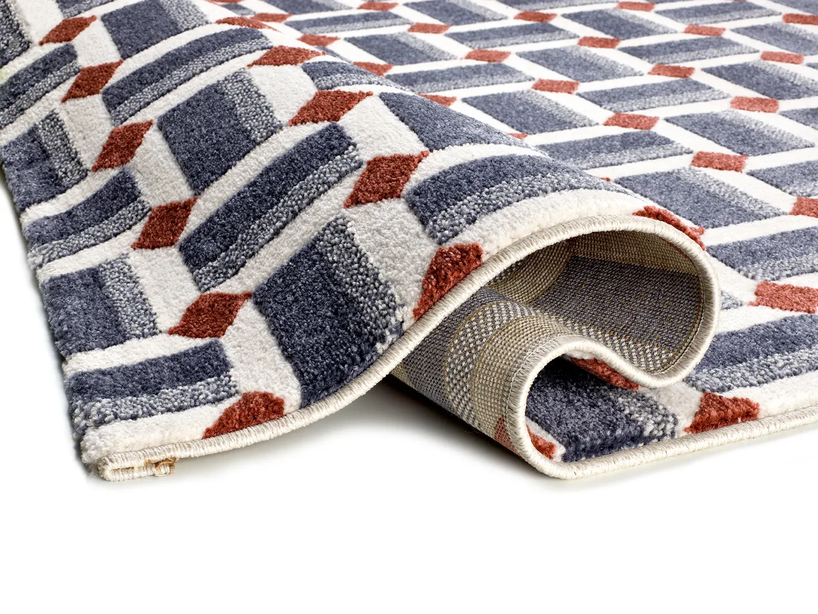 Tepih AMARA 13000 plava, 080×150 cm — detalj