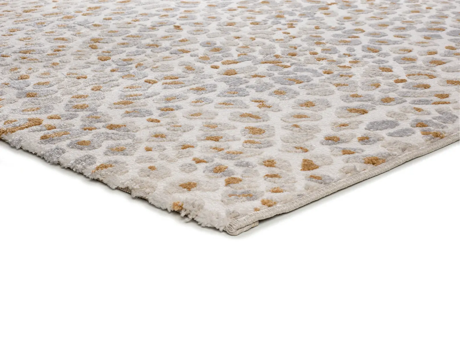 Tepih AMARA 13001 srebrna, 080×150 cm — bočni prikaz