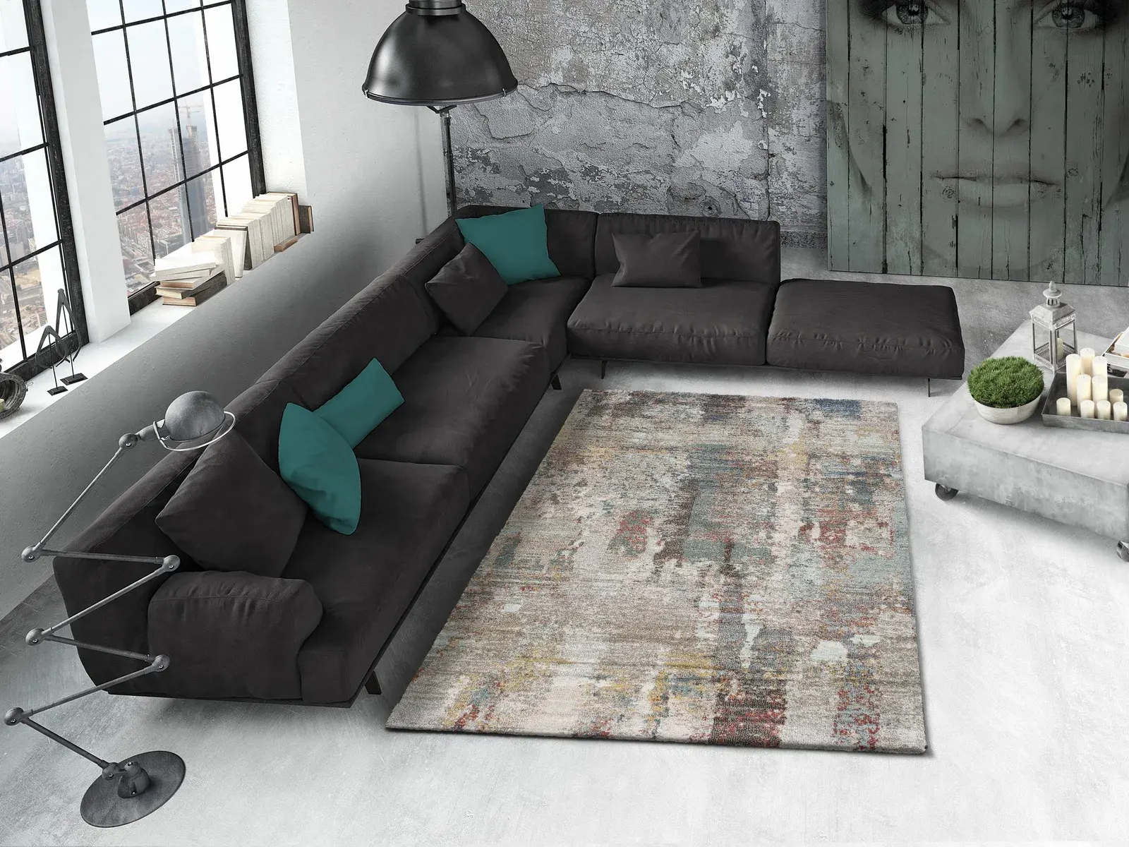 Tepih AMIRA 20073 multi, 080×150 cm — stražnji prikaz