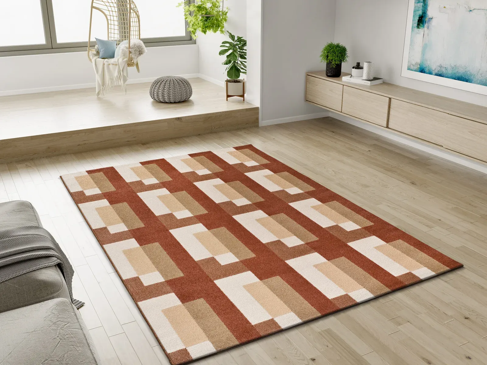 Tepih ASTRA 13005 riđa, 080×150 cm — detalj