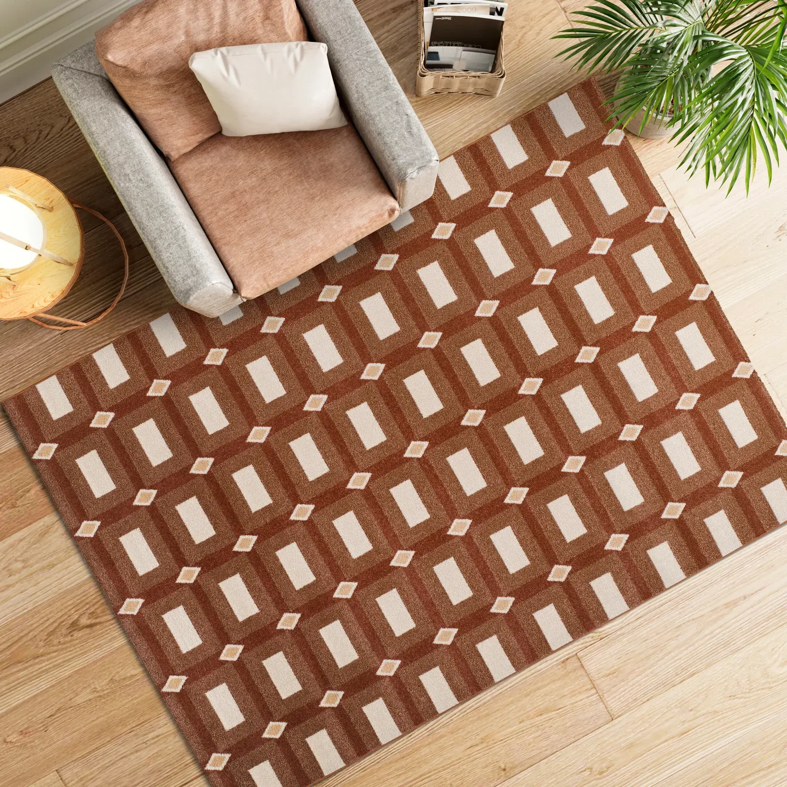 Tepih ASTRA 13008 riđa, 080×150 cm — detalj