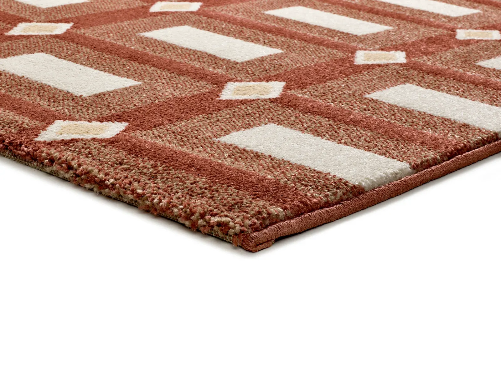 Tepih ASTRA 13008 riđa, 080×150 cm — bočni prikaz