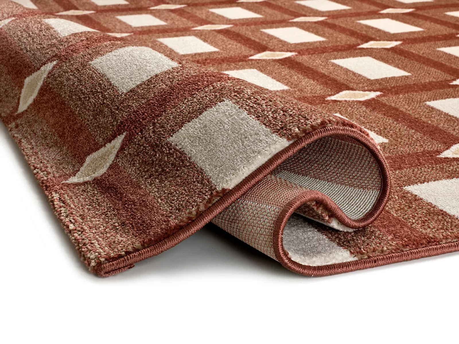Tepih ASTRA 13008 riđa, 080×150 cm — stražnji prikaz