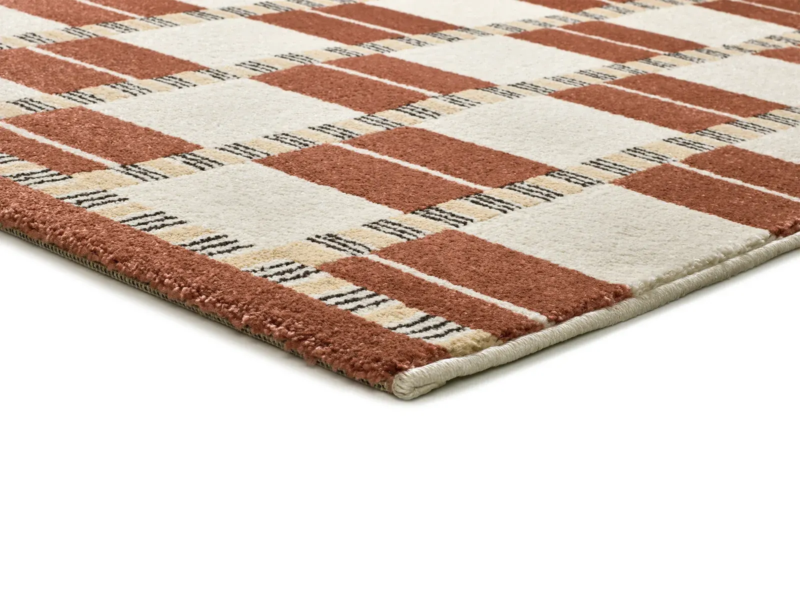 Tepih ASTRA 13016 riđa, 080×150 cm — bočni prikaz