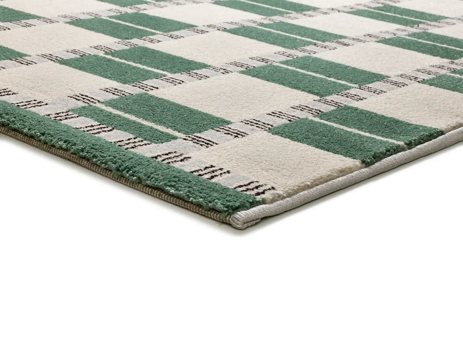 Tepih ASTRA 13016 zelena, 080×150 cm — bočni prikaz