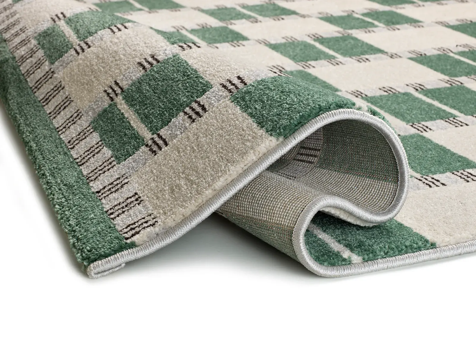 Tepih ASTRA 13016 zelena, 080×150 cm — stražnji prikaz