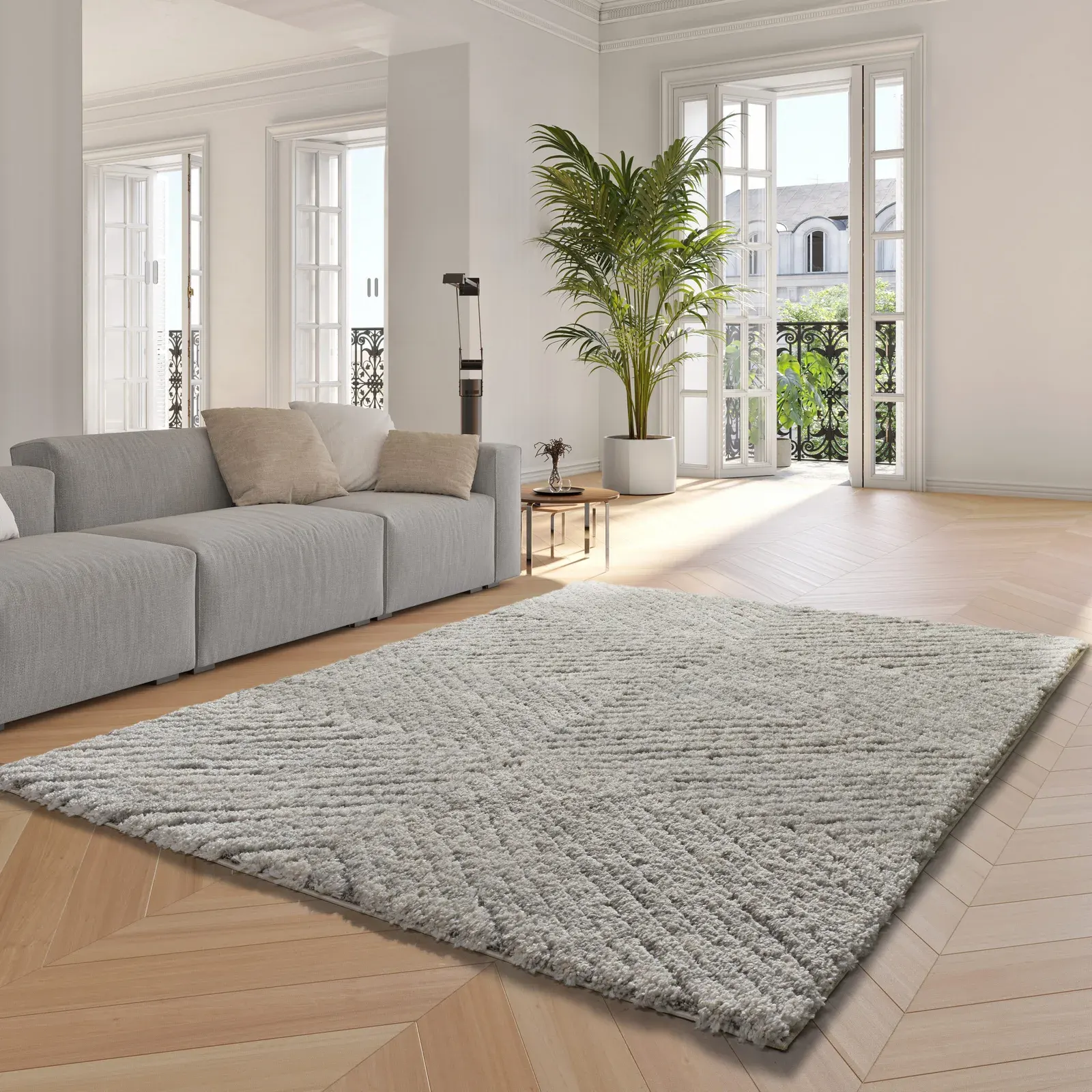 Tepih ATESA 80365 srebrna, 060×120 cm — detalj