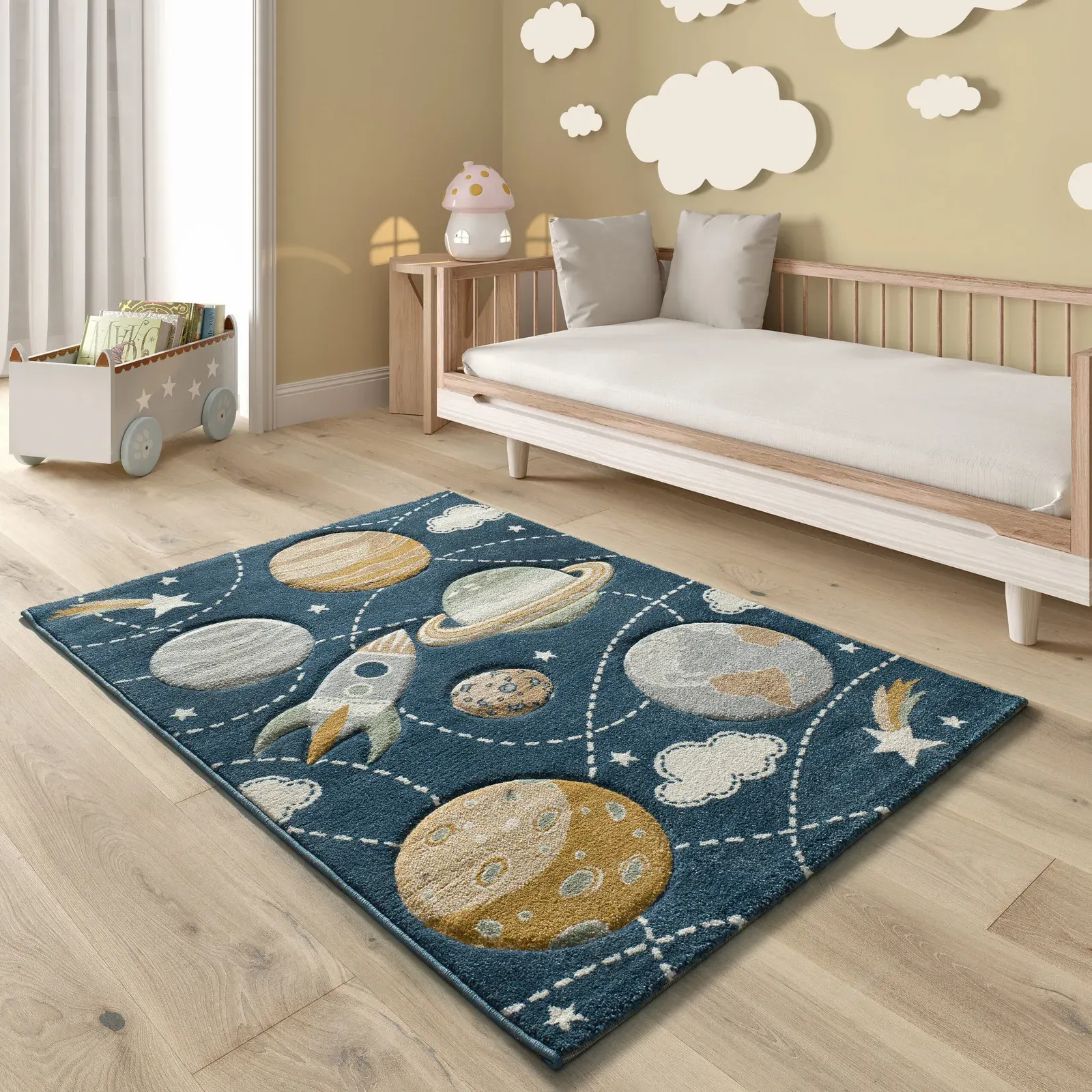 Tepih BALLOON 40365 plava, 120×170 cm — stražnji prikaz