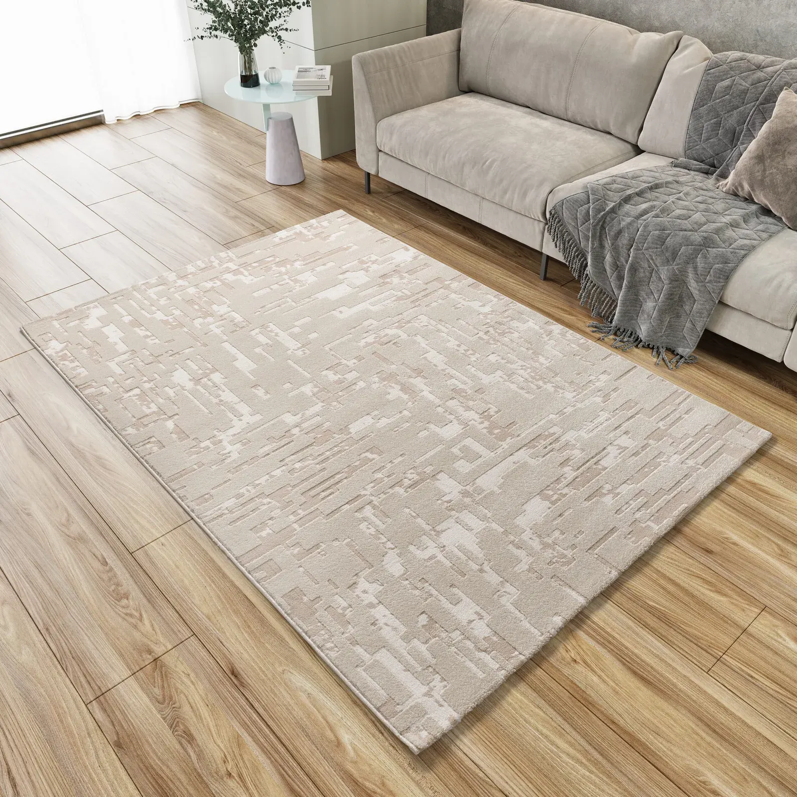 Tepih BARESA 12946 bež, 080×150 cm — gornji prikaz