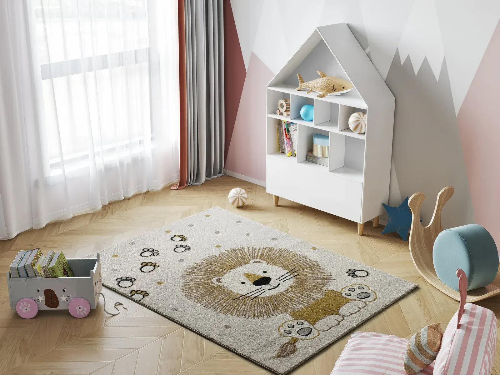 Tepih BEATS 40265 bijela, 120×170 cm — stražnji prikaz