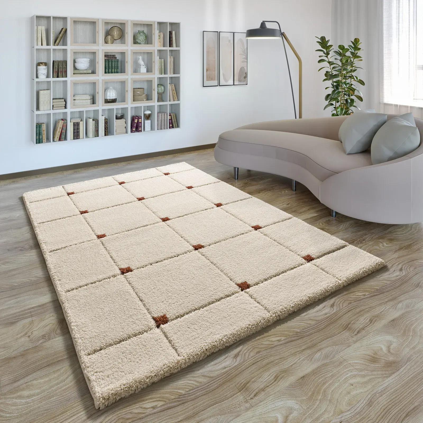 Tepih BRENDA 8830 riđa, 060×120 cm — gornji prikaz