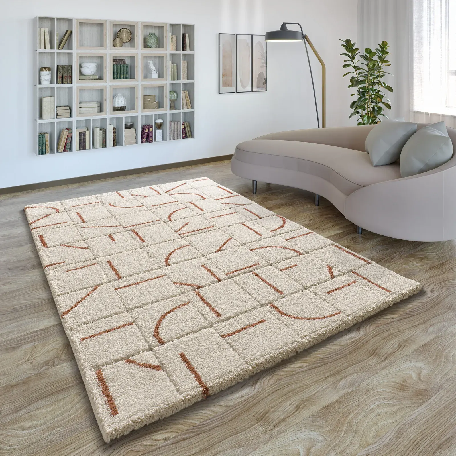 Tepih BRENDA 8832 riđa, 060×120 cm — gornji prikaz