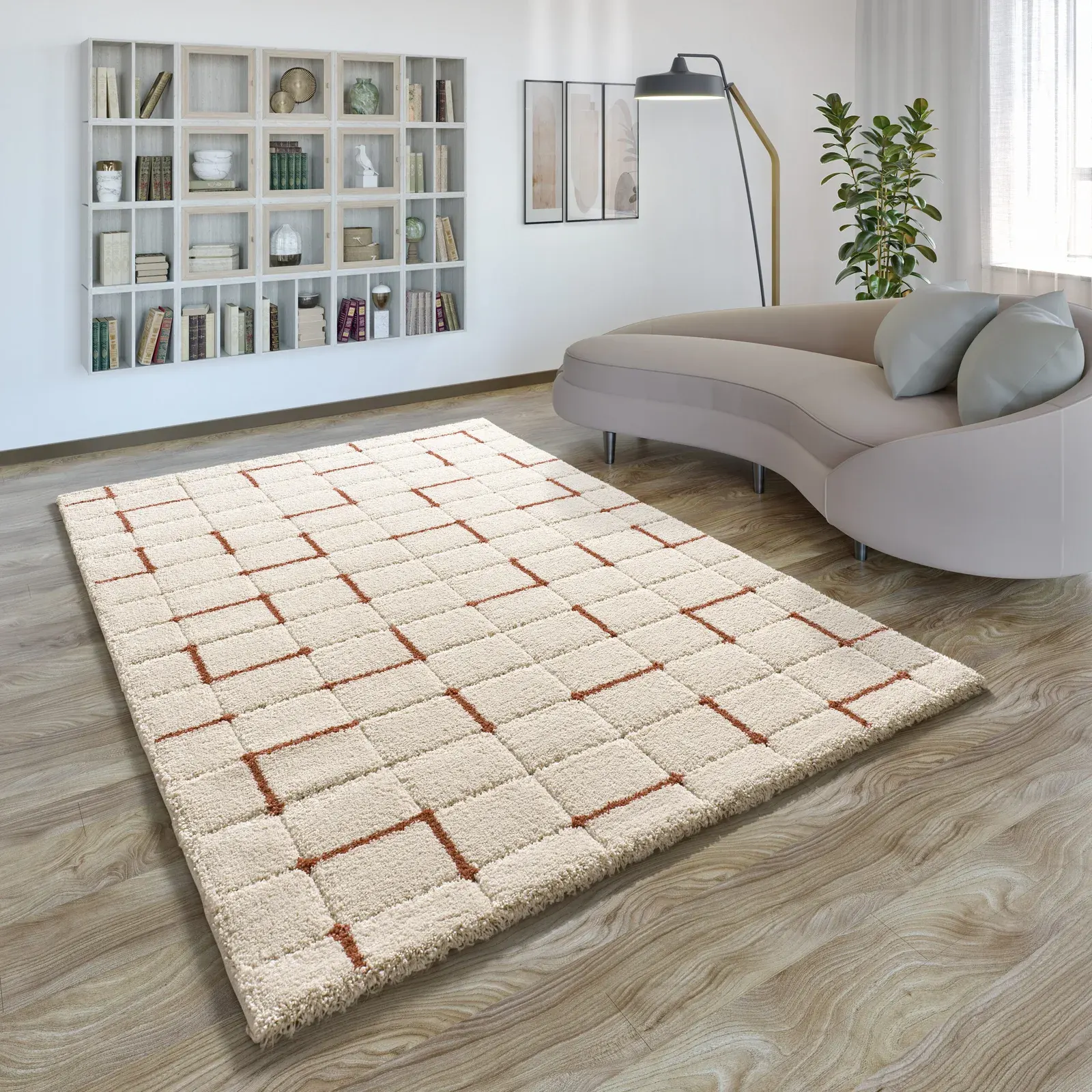 Tepih BRENDA 8834 riđa, 060×120 cm — gornji prikaz