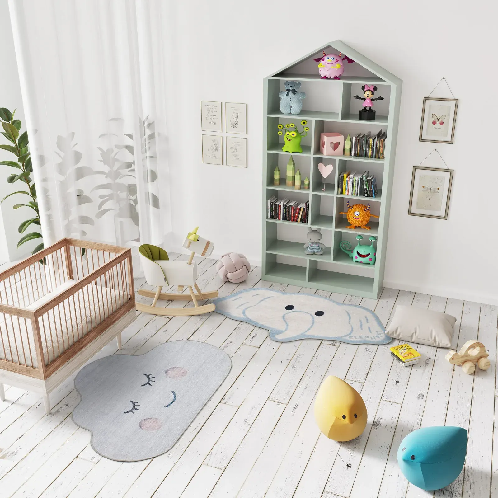 Tepih CANDY 22036 bijela, 075×120 cm — gornji prikaz
