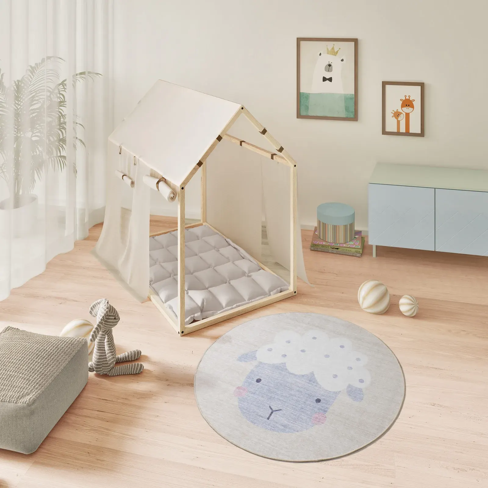 Tepih CANDY 24063 krem, 120×120 cm — detalj