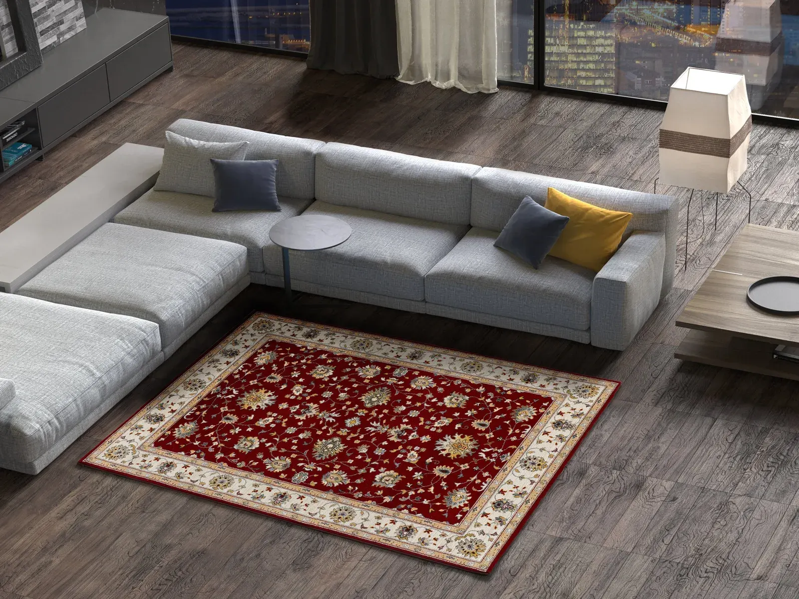 Tepih CLASSIC 12505 crvena, 067×250 cm — stražnji prikaz