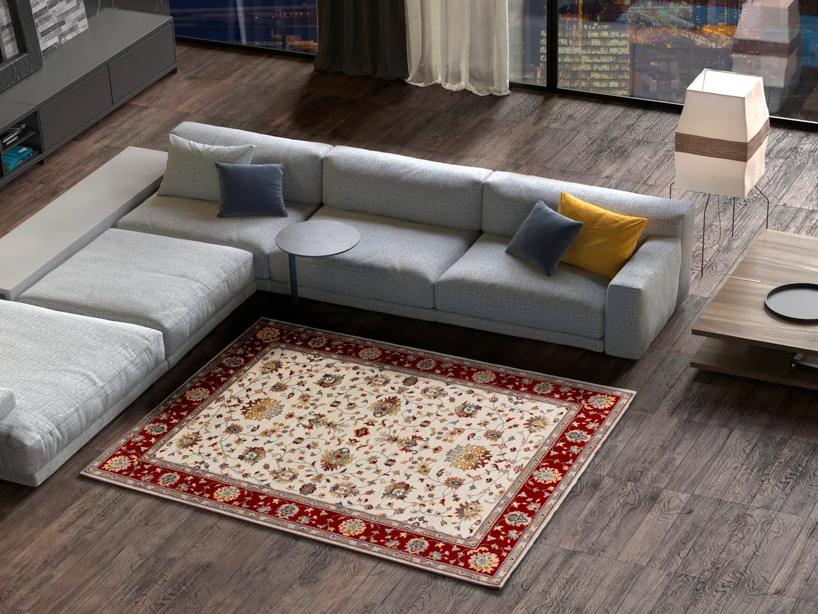 Tepih CLASSIC 12505 krem, 067×250 cm — stražnji prikaz
