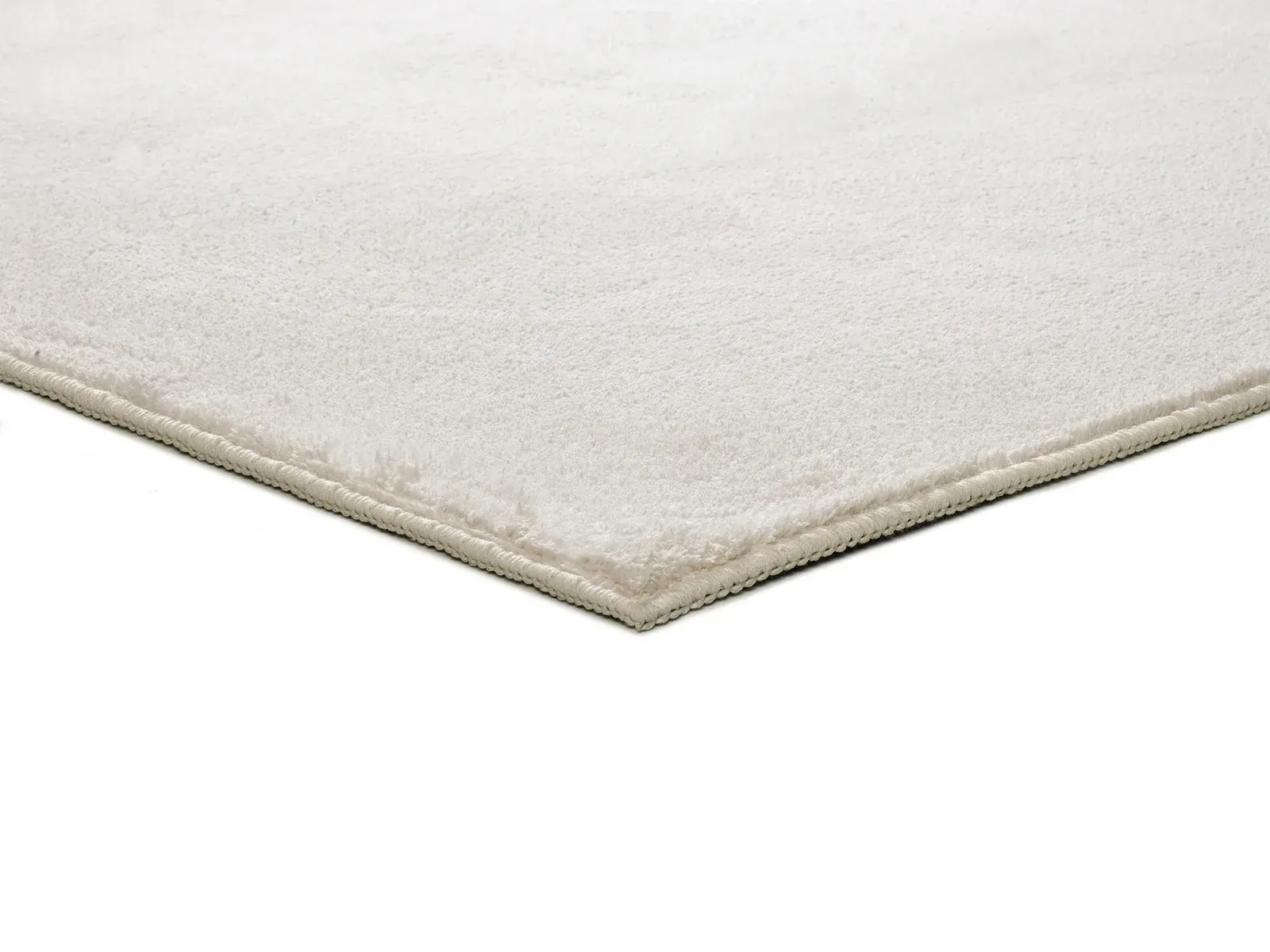 Tepih CORALINE LISO bijela, 060×100 cm — bočni prikaz