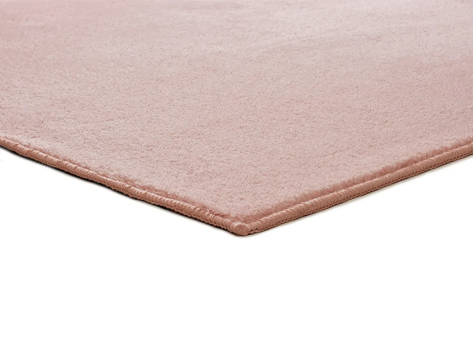 Tepih CORALINE LISO ružičasta, 060×100 cm — bočni prikaz