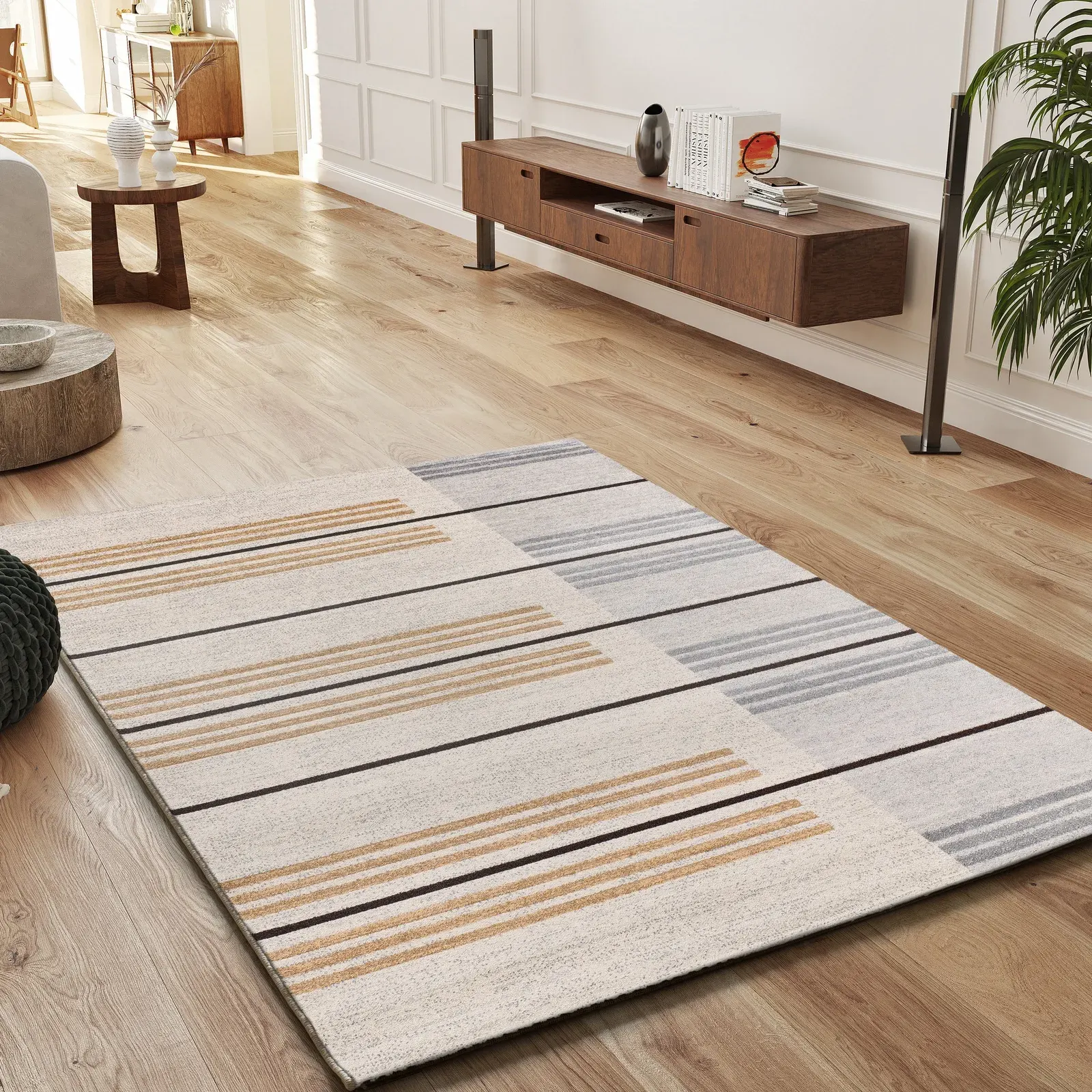Tepih CRAFT 12929 siva, 080×150 cm — stražnji prikaz