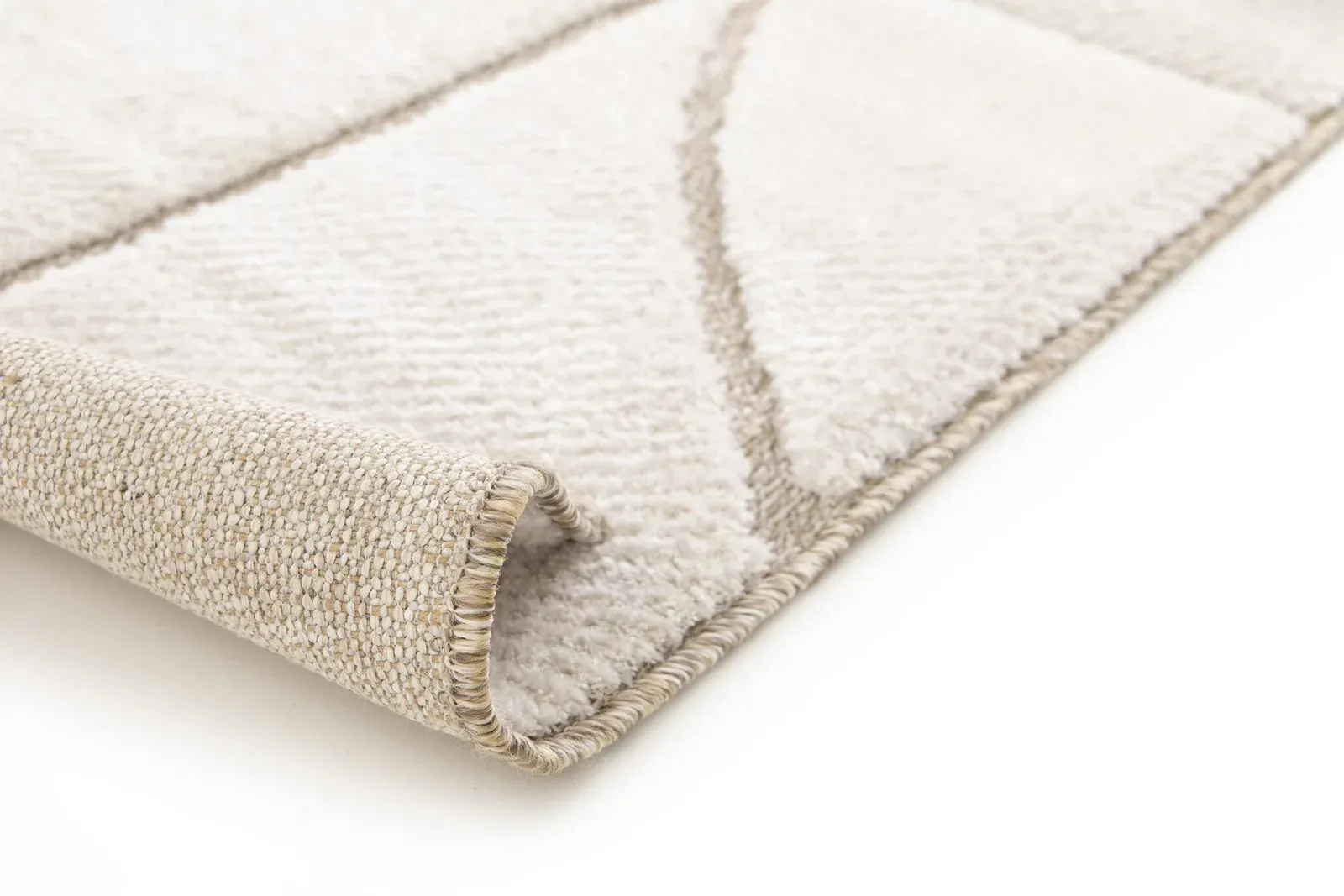 Tepih DIENA 40406 bijela, 080×150 cm — bočni prikaz