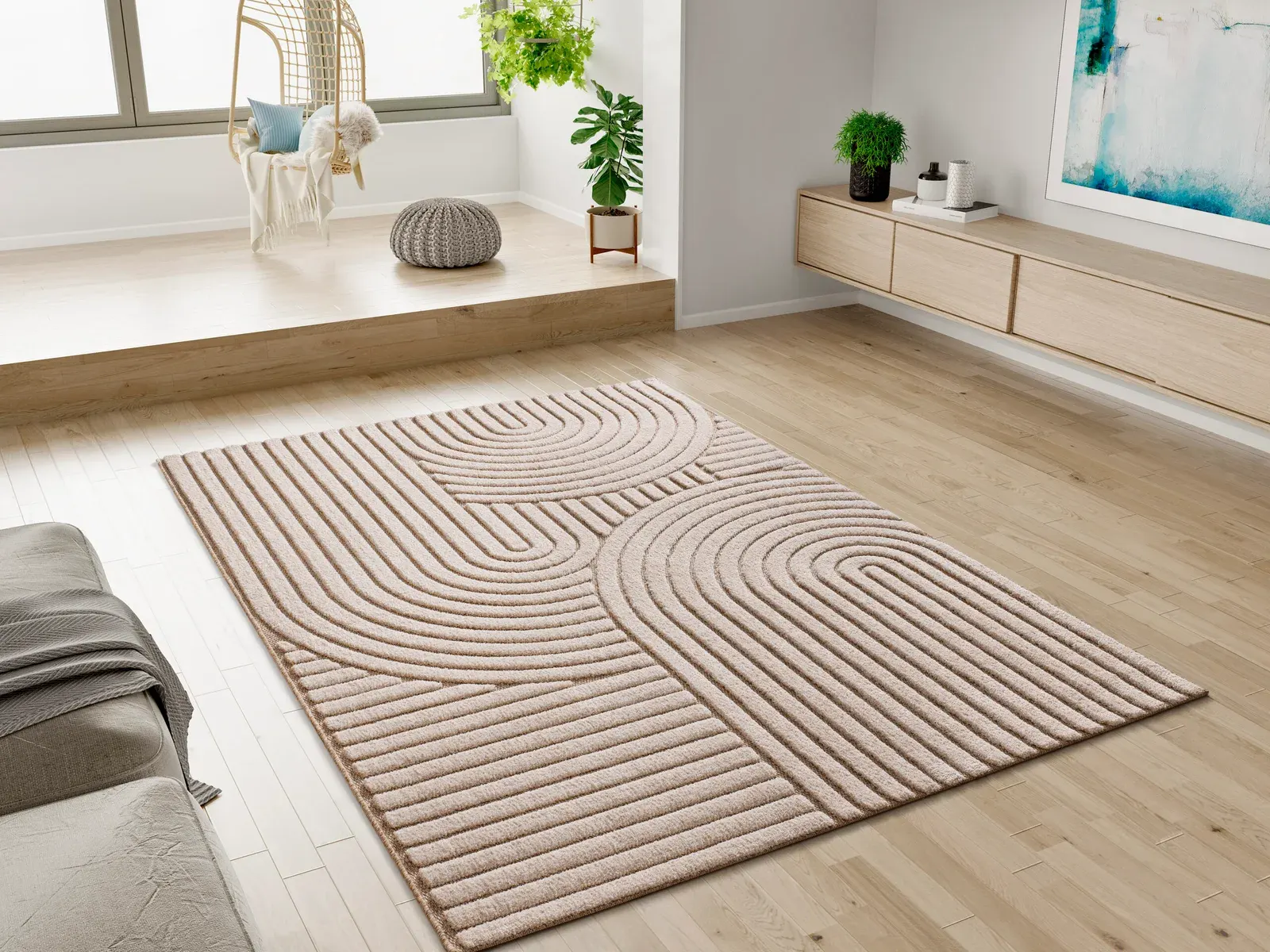 Tepih DIENA 40424 bijela, 080×150 cm — lifestyle prikaz