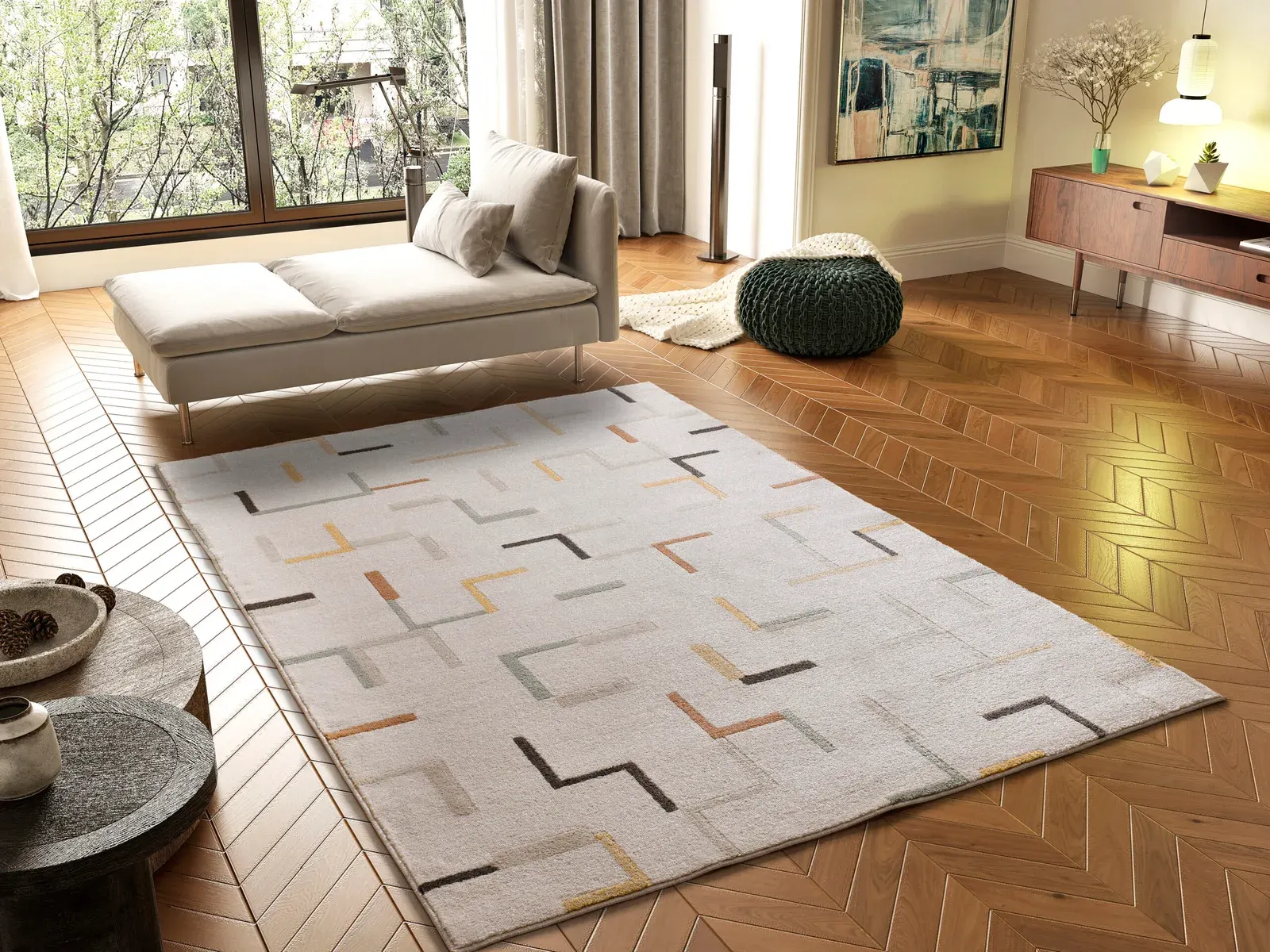 Tepih DOMUS 32375 multi, 080×150 cm — lifestyle prikaz