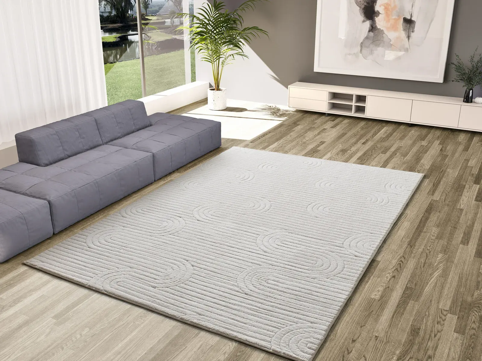 Tepih ESTILO 23062 krem, 060×110 cm — detalj