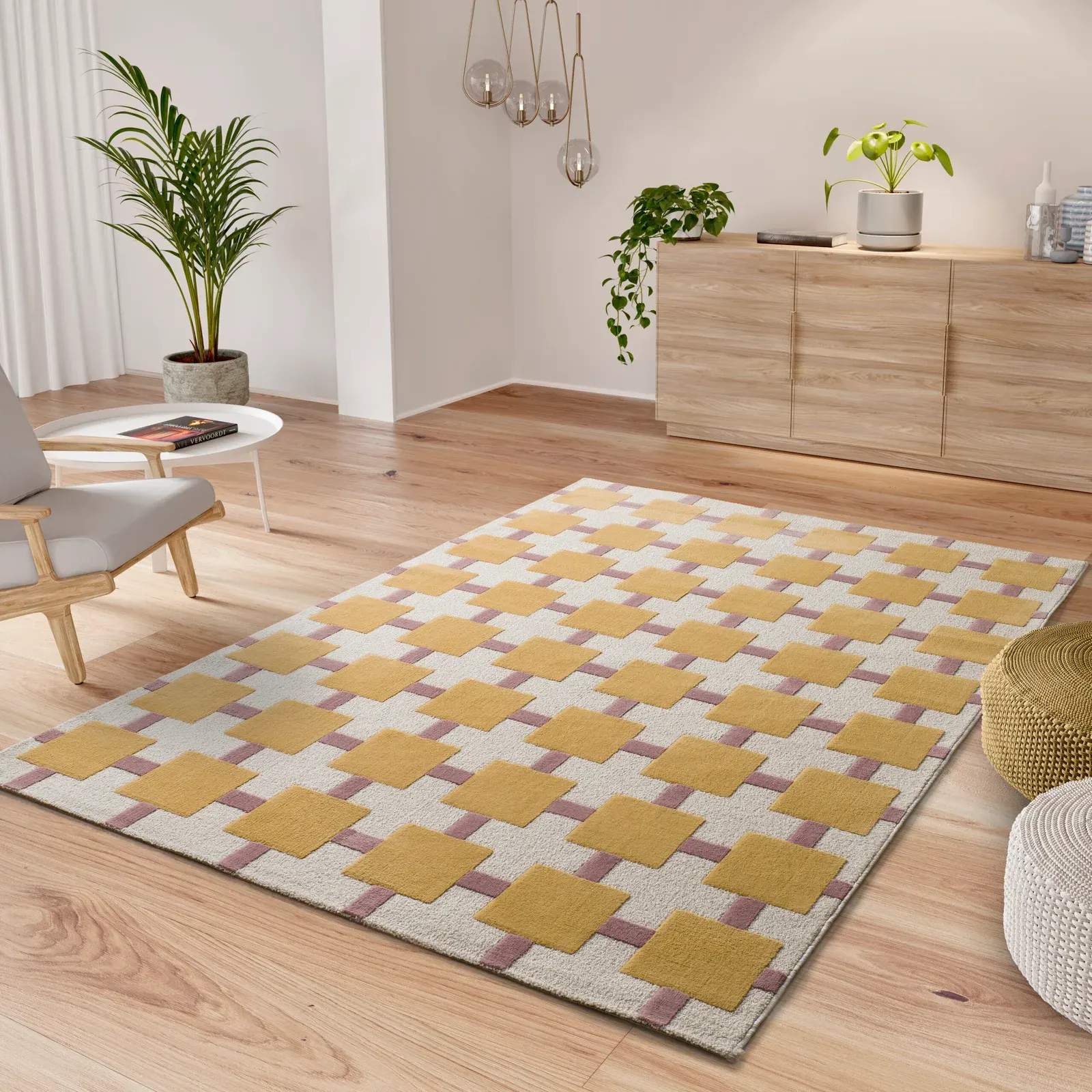 Tepih FLASHY 25403 senf, 120×170 cm — gornji prikaz