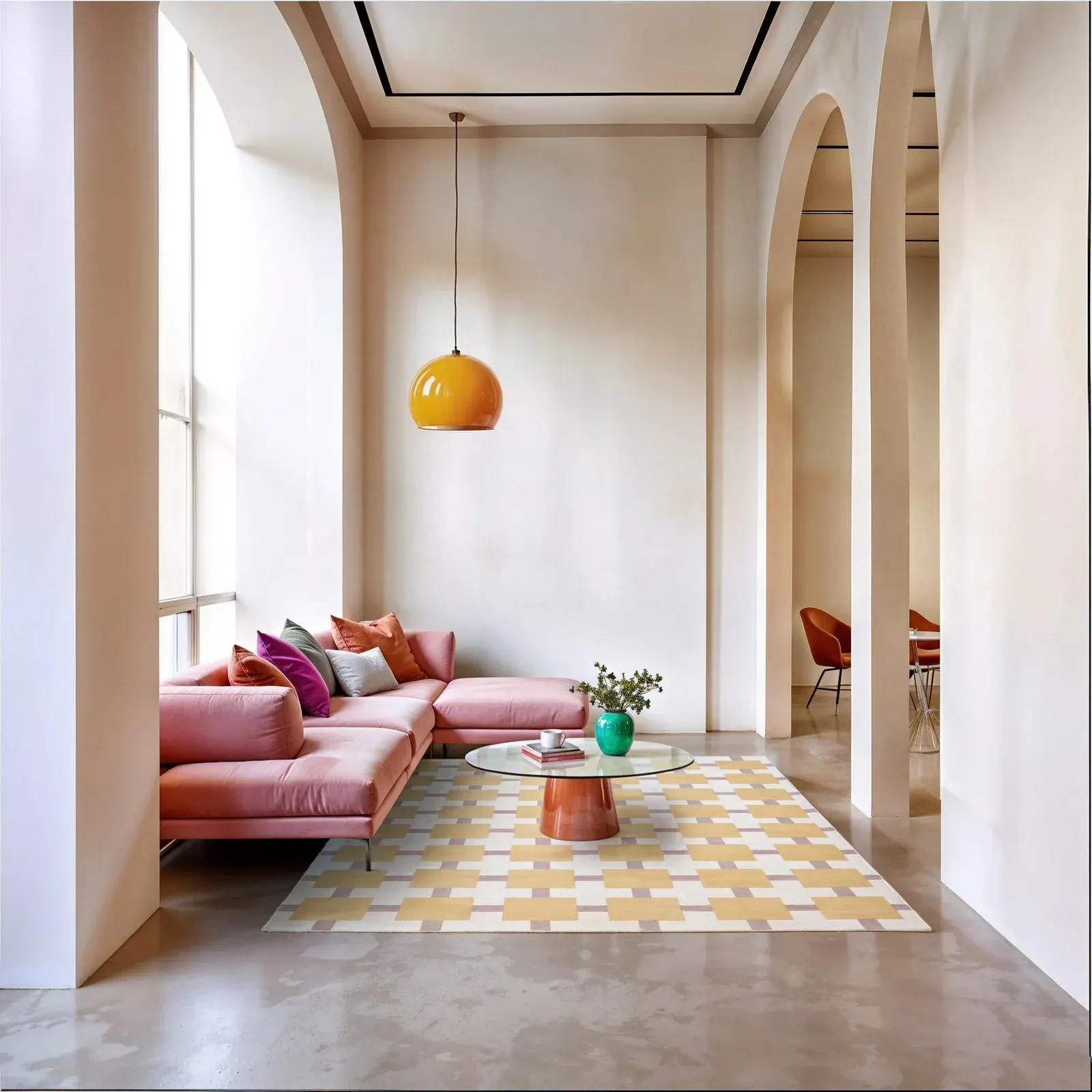 Tepih FLASHY 25403 senf, 120×170 cm — lifestyle prikaz