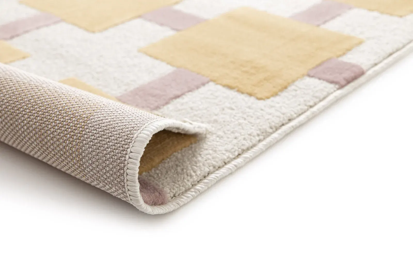 Tepih FLASHY 25403 senf, 120×170 cm — bočni prikaz