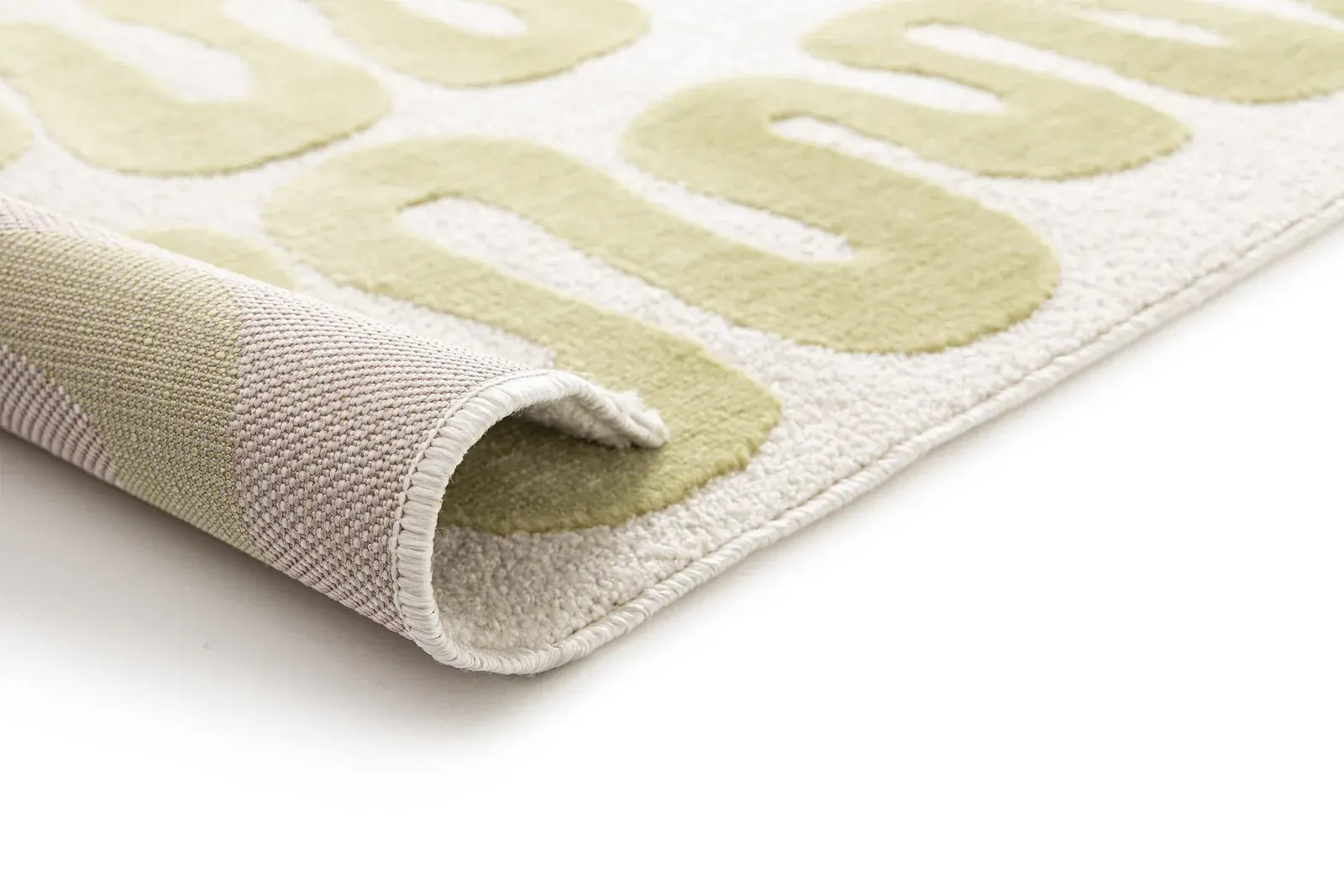 Tepih FLASHY 25409 zelena, 120×170 cm — bočni prikaz