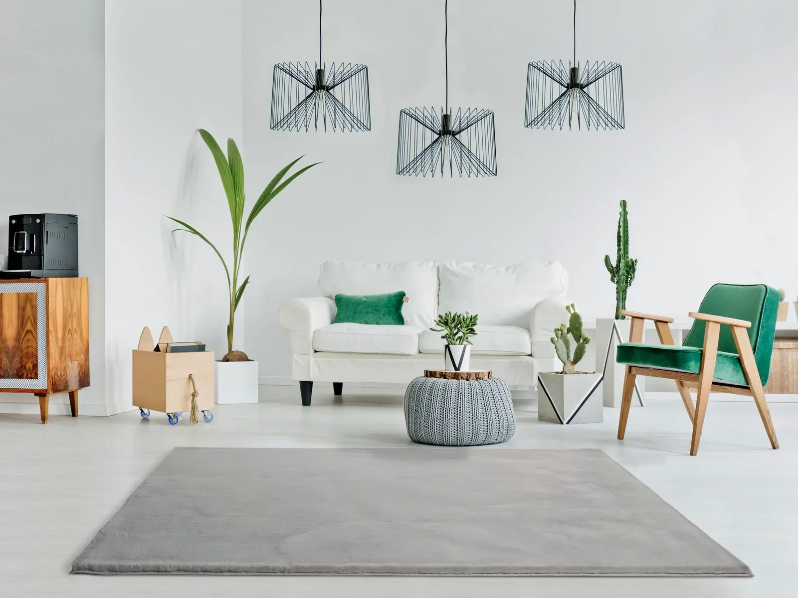 Tepih FOX LISO srebrna, 120×180 cm — stražnji prikaz