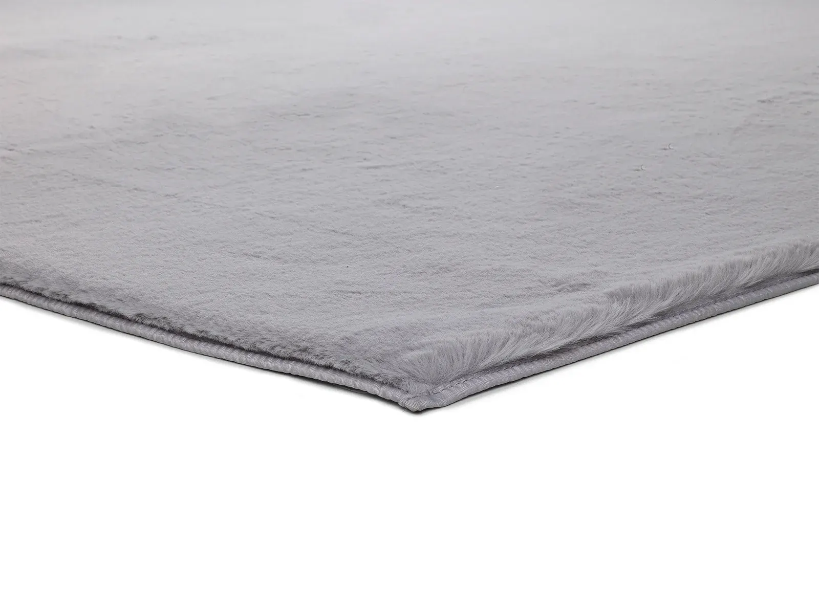 Tepih FOX LISO CAMA srebrna, 080×150 cm — bočni prikaz