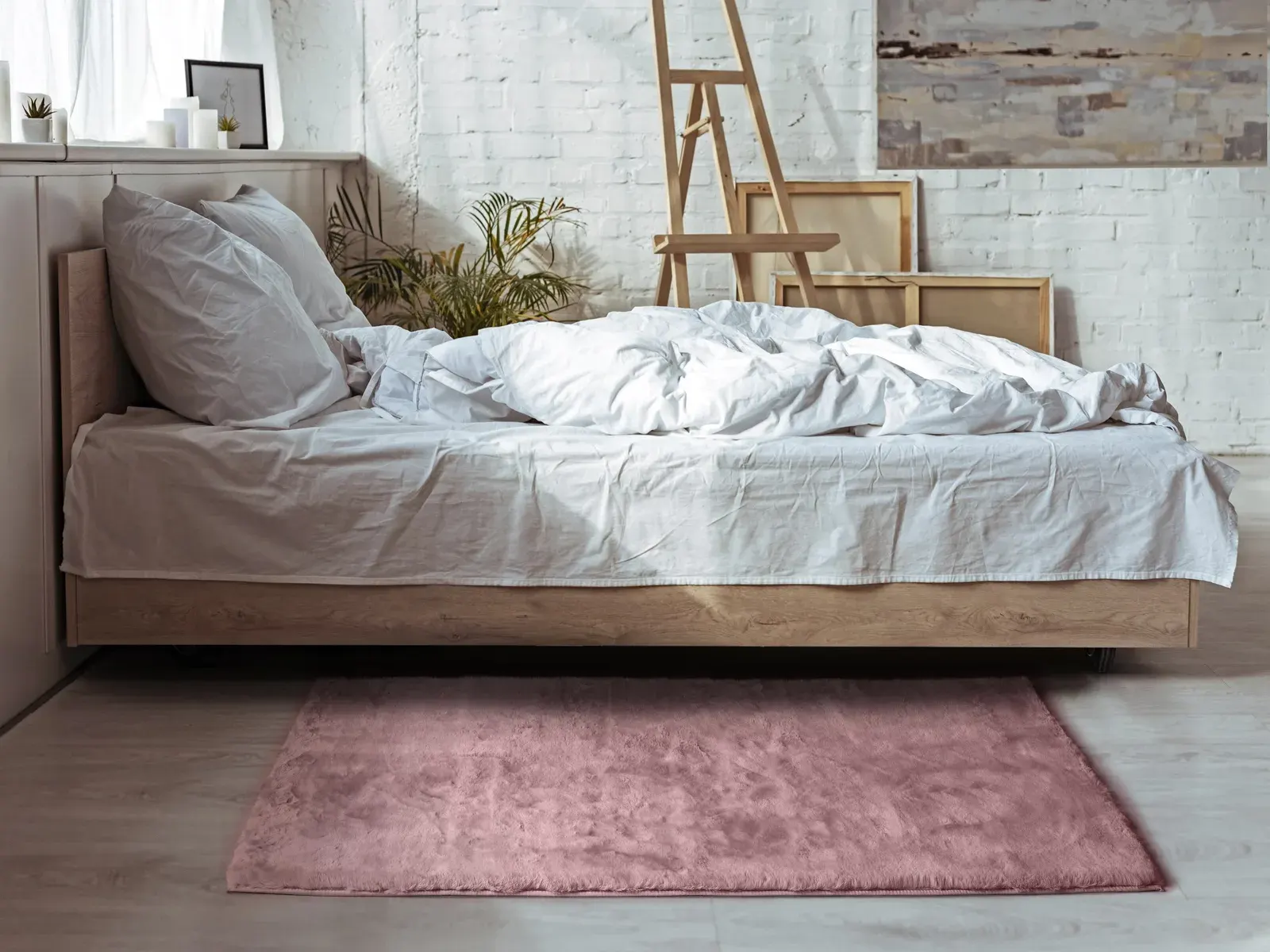 Tepih FOX LISO CAMA ružičasta, 080×150 cm — stražnji prikaz
