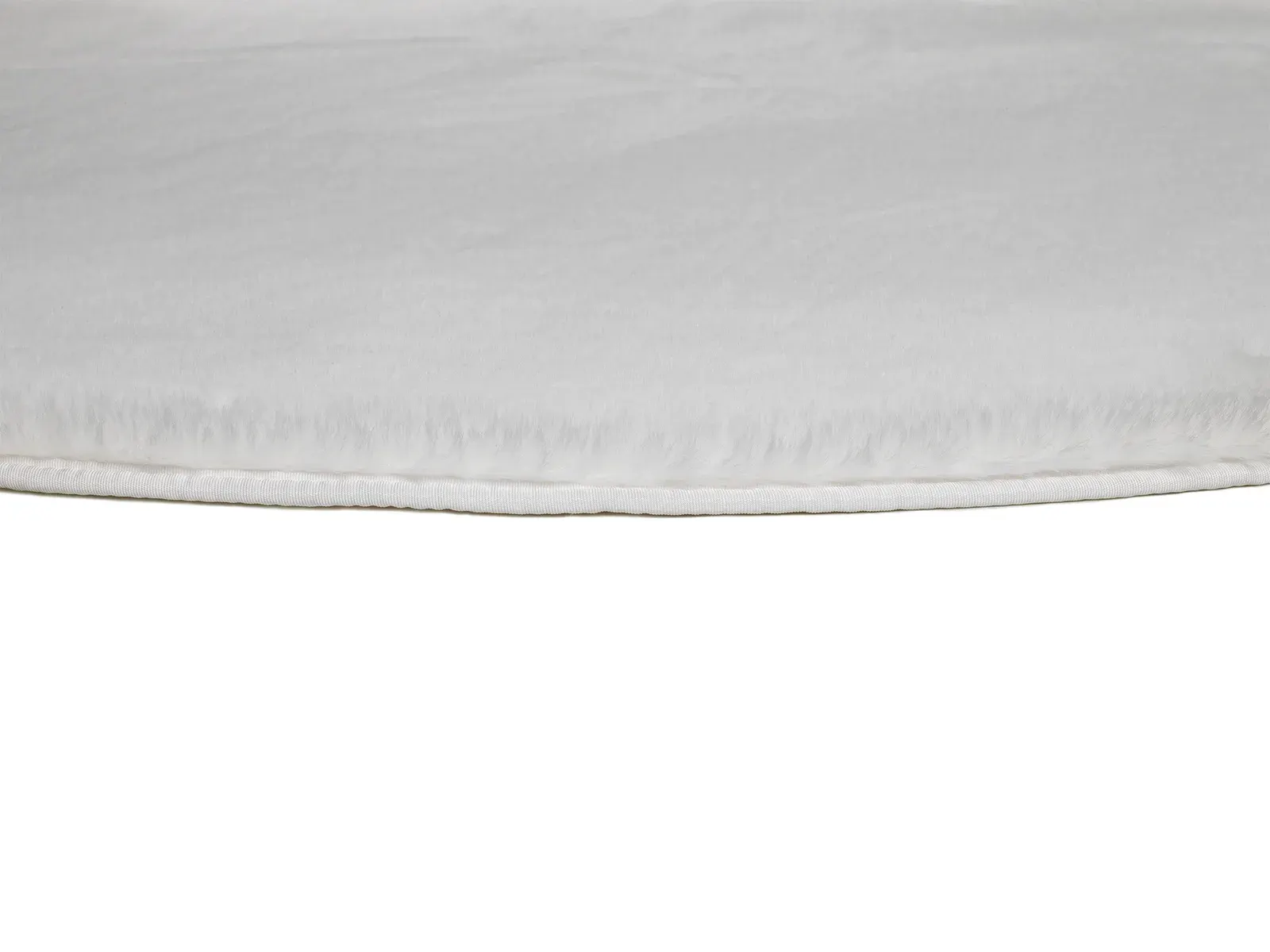 Tepih FOX LISO R 120X120 bijela, 120 cm Ø — bočni prikaz