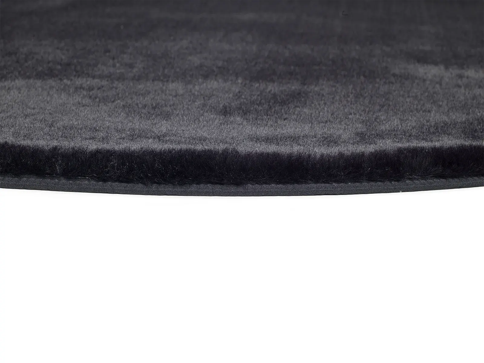 Tepih FOX LISO R 120X120 crna, 120 cm Ø — bočni prikaz