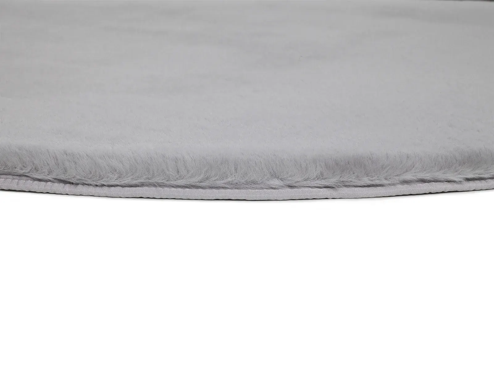 Tepih FOX LISO R 120X120 srebrna, 120 cm Ø — bočni prikaz