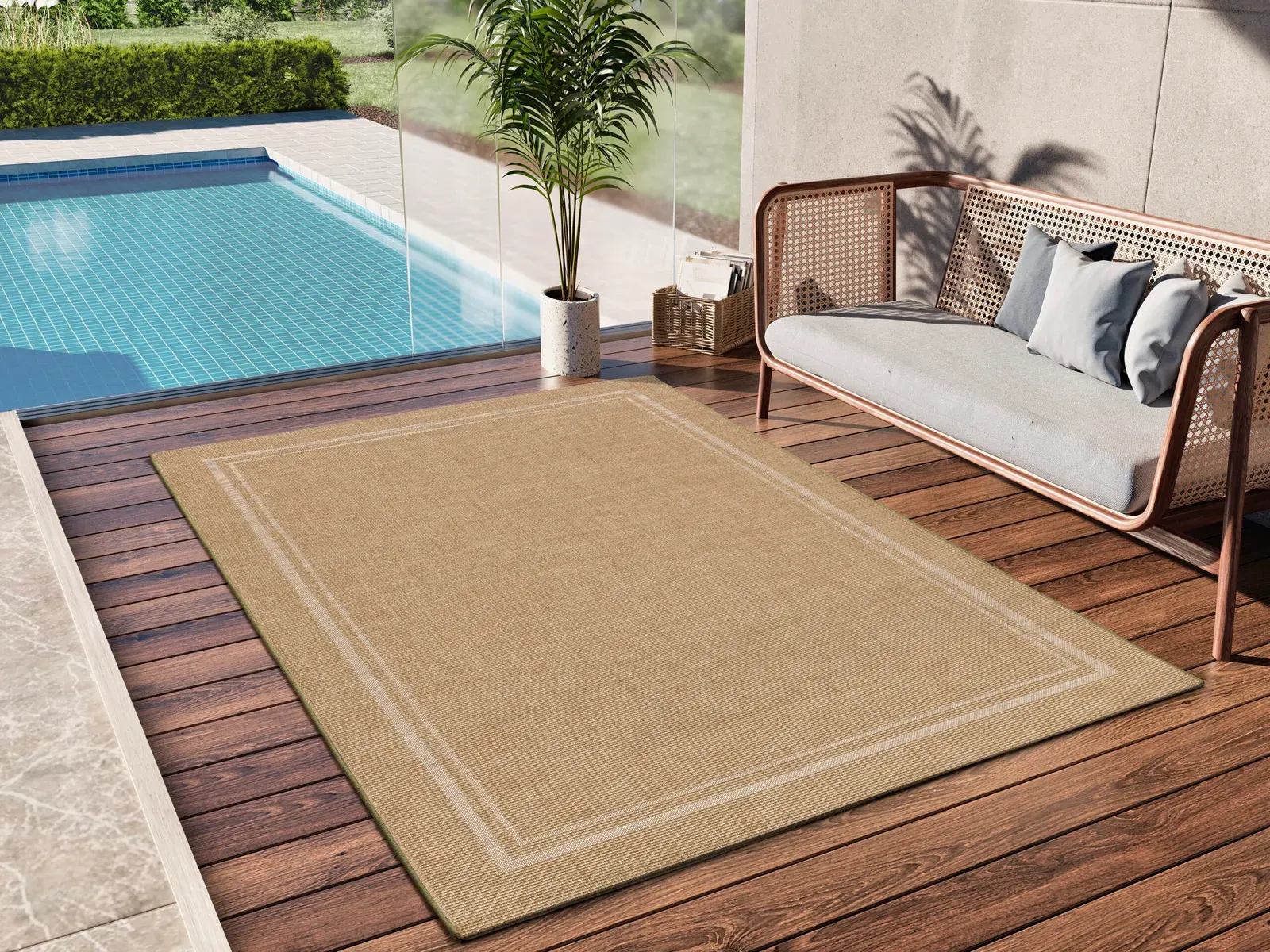 Tepih GUINEA 28805 bež, 080×150 cm — gornji prikaz