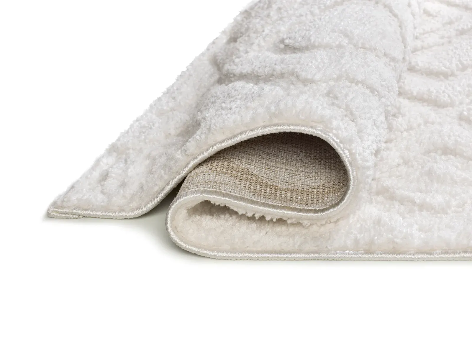 Tepih JUNO 111 bijela, 064×120 cm — detalj