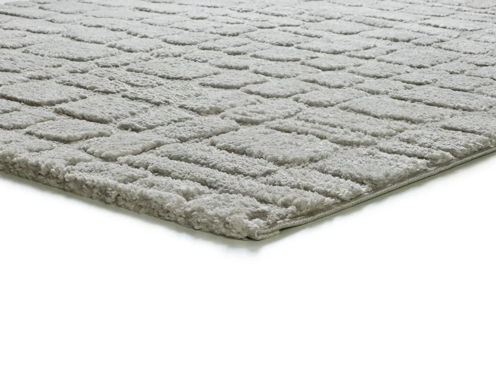 Tepih JUNO 13 srebrna, 064×120 cm — bočni prikaz