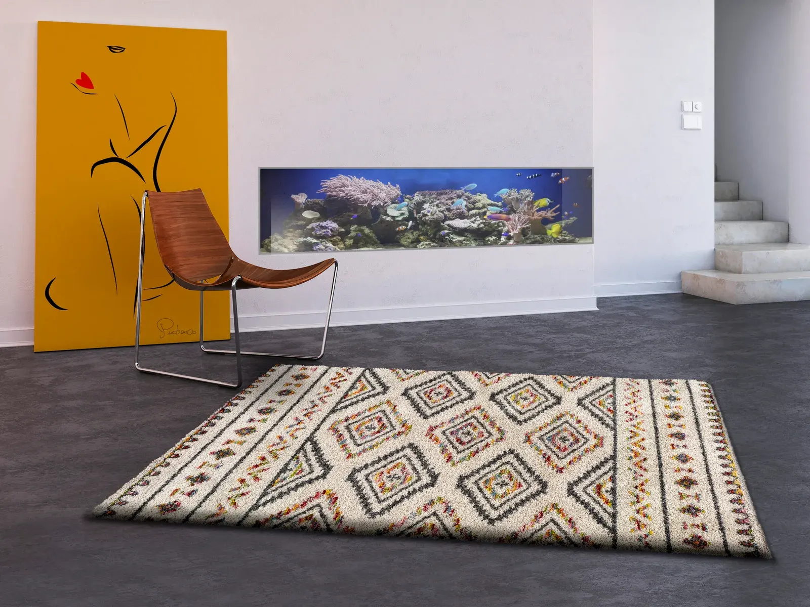 Tepih KASBAH 8627 multi, 080×150 cm — stražnji prikaz