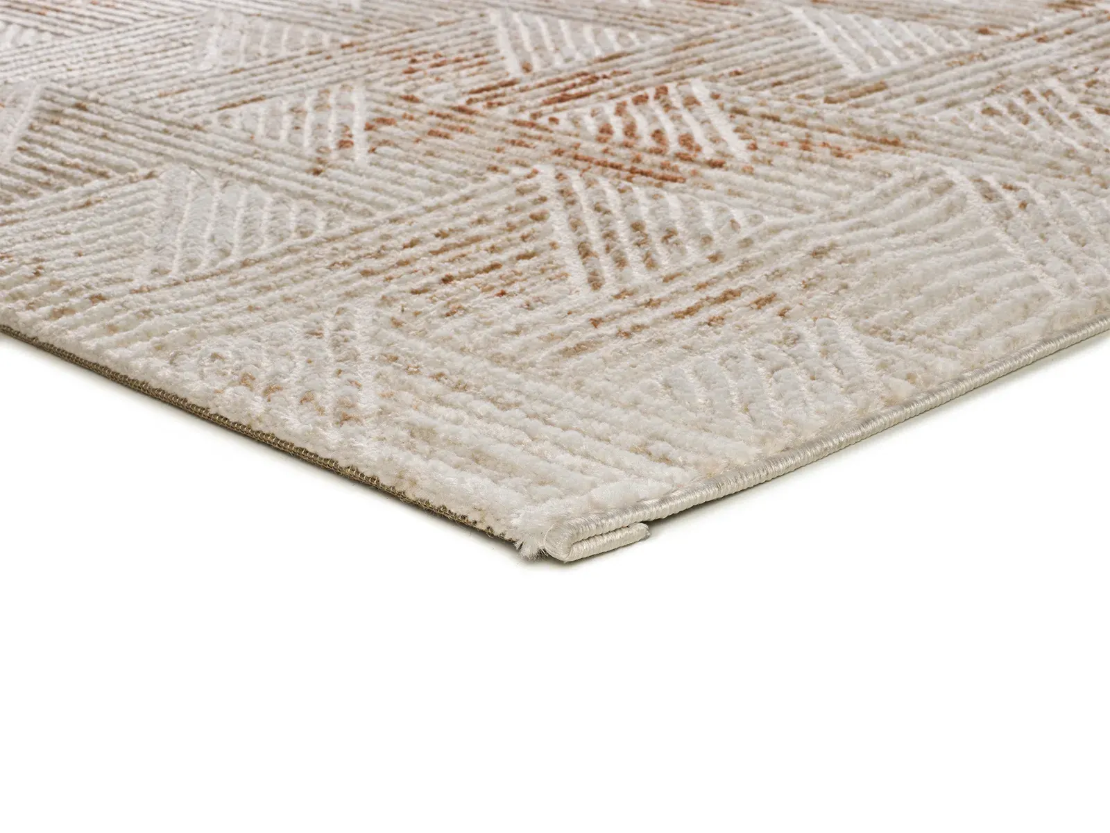 Tepih KEOPS 4448 riđa, 077×150 cm — bočni prikaz