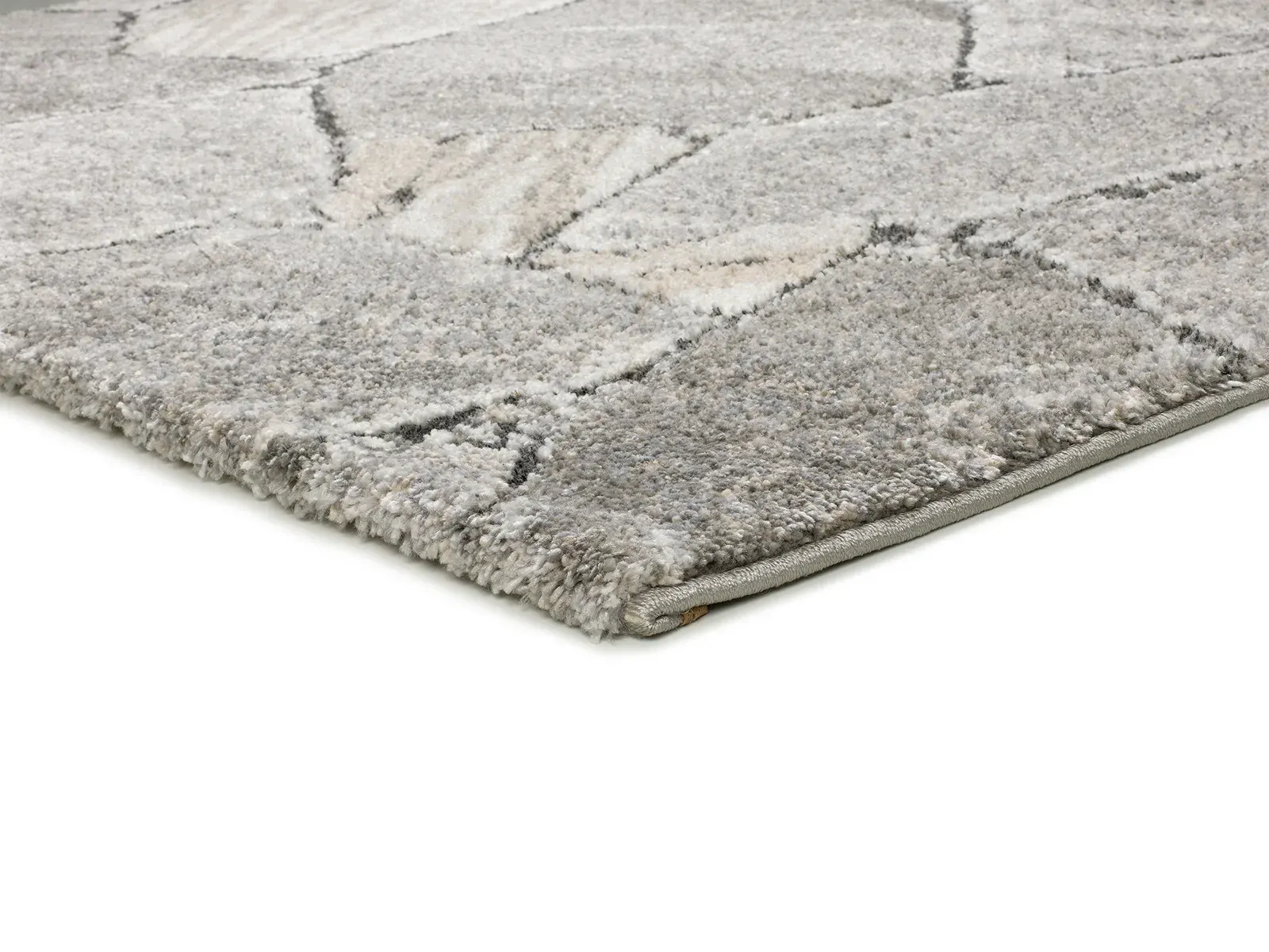 Tepih KIVET 9055 siva, 080×150 cm — bočni prikaz
